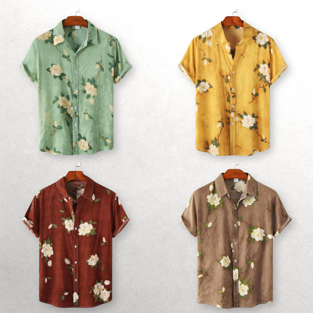 Island Time Short-Sleeve Button-Up Shirt