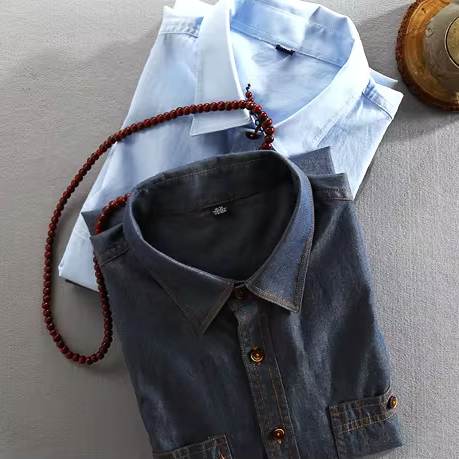 Shigoto Cotton Long Sleeve Button-Up Shirt