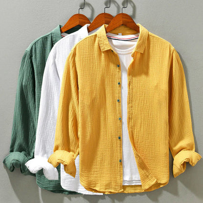 Monterey Gauze Cotton Button-Up Shirt