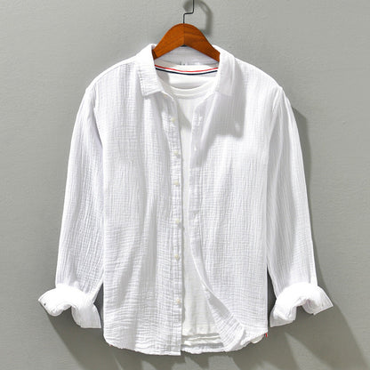 Monterey Gauze Cotton Button-Up Shirt