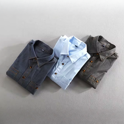 Shigoto Cotton Long Sleeve Button-Up Shirt