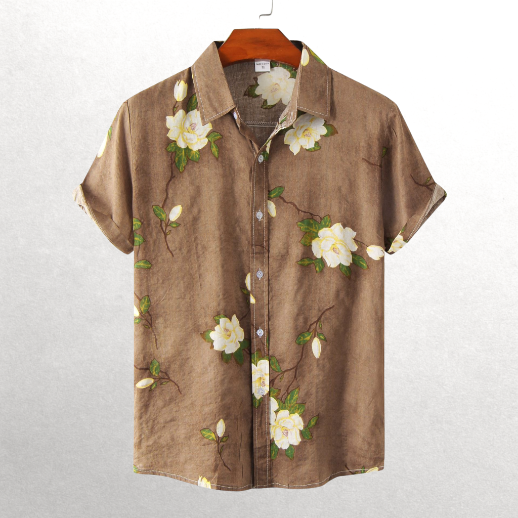 Island Time Short-Sleeve Button-Up Shirt