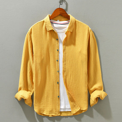 Monterey Gauze Cotton Button-Up Shirt