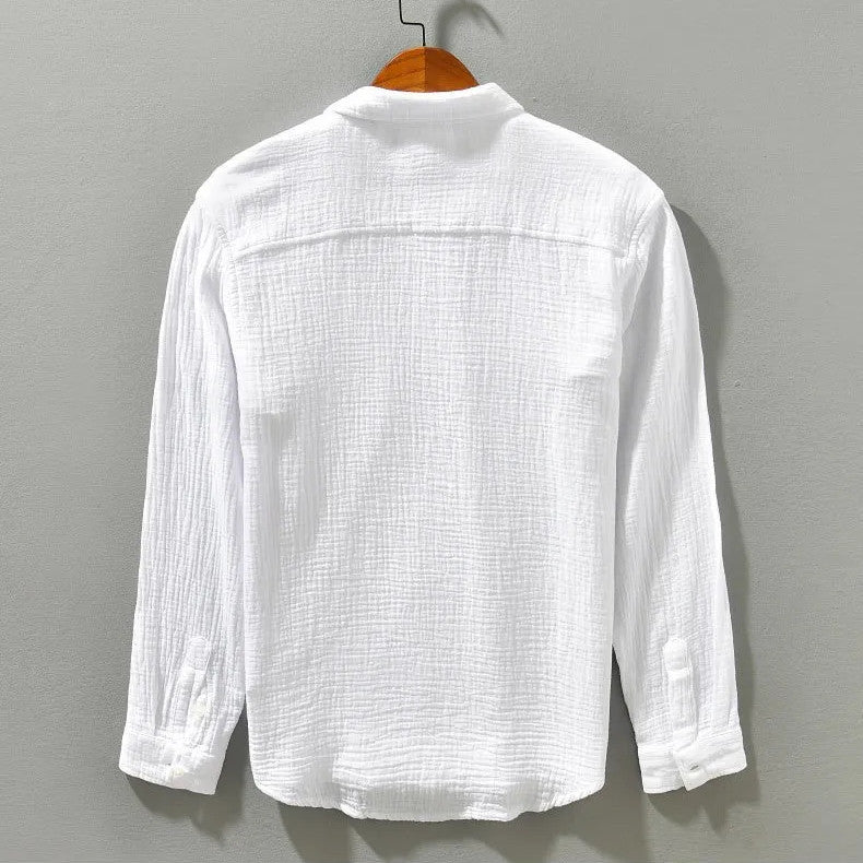 Monterey Gauze Cotton Button-Up Shirt
