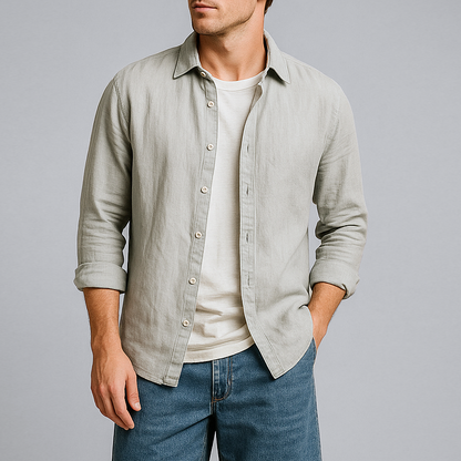 Grayson Breezy Cotton Long-Sleeve Shirt