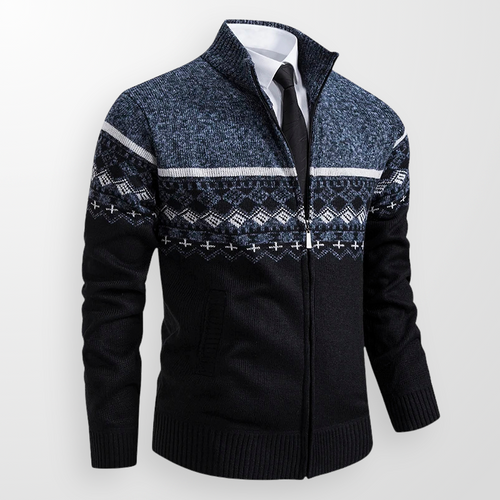 Harrison Fair Isle Zip-Up Cardigan