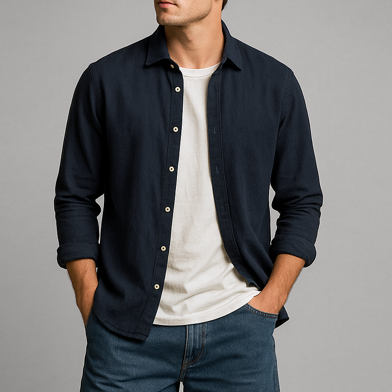 Grayson Breezy Cotton Long-Sleeve Shirt