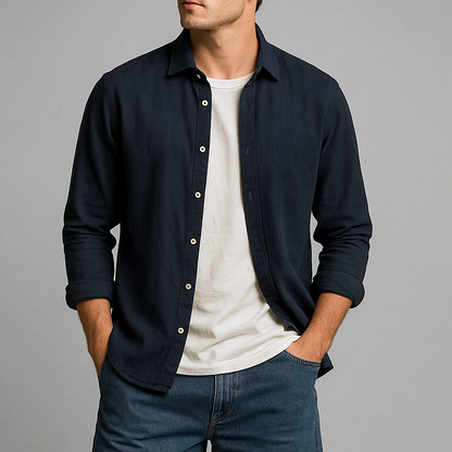 Grayson Breezy Cotton Long-Sleeve Shirt