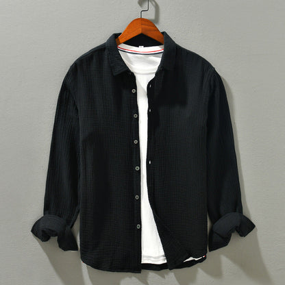 Monterey Gauze Cotton Button-Up Shirt